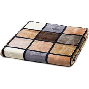 Gözze - Coperta Morbida, Sensazione Cashmere, Tessuto Spesso 500 g/m², Antigua, 100% Microfibra, 150 x 200 cm - Tortora/Crema/Cioccolato