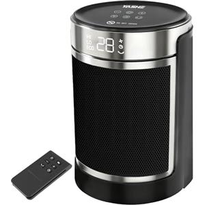 YASHE OSTBA Stufetta Elettrica Silenziosa 1500W, Riscaldatore Portatile a Basso Consumo per Camera da Letto e Ufficio, Stufa con Telecomando, ECO, Oscillazione 70°, Timer, Termoventilatore per Interni