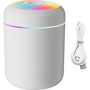 Genérico Umidificatore per camera - Purificatore con luce e alimentazione USB, umidificatore d'aria da 180 ml per la casa - per cantina bagno asilo auto soggiorno ufficio casa