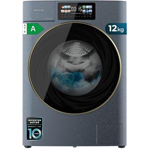 Cecotec Lavatrice Carica Frontale 12 Kg Bolero DressCode 12950 Autodose Direct Drive 3D Titanium. 1400 RPM, 13 Programmi, Direct Drive, Schermo 9,2 Pol, Funzioni Intelligenti, Bucato Sempre Perfetto