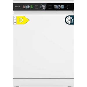 Cecotec Lavastoviglie Compatto 60cm Bolero Aguazero 6320 D. 1900W, 15 Coperti, 8 Programmi, Schermo FullColor XXL, Smart Wash, UV Light, Turbo Dry+, AutoClean, Mezza Carica, Avvio Ritardato, ChildLock