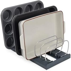 Joseph Joseph DrawerStore Porta Coperchi Pentole, Vassoi da Portata, Organizzatore Salvaspazio Cassettone per Padelle, Taglieri, Piatti da Forno