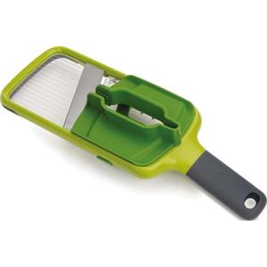 Joseph Joseph Multi-Grip, Mandolina per Verdure, Tagliaverdure manuale regolabile, affetta Verdure con Presa di Precisione e tre Spessori di Taglio, Verde