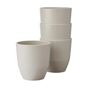 Mepal - Bicchiere 4 Pezzi Silueta - Tazza per tè e caffè - Lavabile in lavastoviglie e microonde - Stoviglie - 200 ml - Nordic white