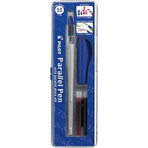 PILOT - Parallel Pen - Stilografica calligrafica Ricaricabile - Include kit di pulizia, libretto di istruzioni e due cartucce (nera e rossa) - Pennino calligrafico extra-large da 6,0 mm