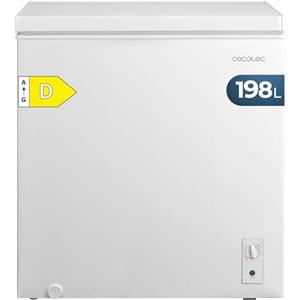 Cecotec Congelatore Orizzontale 198L Bolero CoolMarket Chest 198M White D. Cestello con Maniglie, Controllo Meccanico LED, UltraContact D-Cool, Dual Function, Porta ZeroG (80º-30º), Fast Freezing
