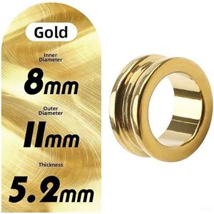 Drawup Anello guida per mulinello da pesca, in acciaio inossidabile, cuscinetto a basso rumore, diametro da 10,7 mm a 120 mm, parte di ricambio per mulinelli da spinning, manutenzione aggiornamento (oro)