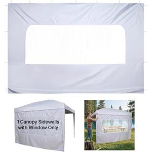 VEVOR Tenda Laterale per Gazebo da Giardino da 3 x 3 m, con Strato Impermeabile e di Protezione dalla Luce Solare per Tende per Eventi all'Aperto, Campeggio, solo 1 Parete Laterale, Bianco