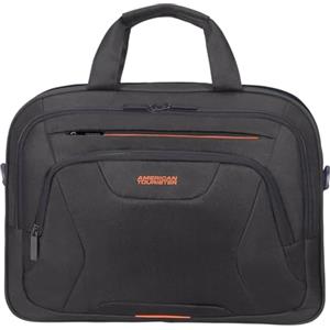 American Tourister AT Work - Borsa per laptop 15.6 pollici, 42 cm, 15 L, Nero/Arancione (Black/Orange)