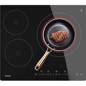 Cecotec Piano Cottura in Vetroceramica 3 Fuochi Bolero Squad V. 3001 Max, 6200 W, 9 livelli Potenza, Spegnimento automatico, Timer individuale, Controllo tattile, Funzione KidBlock