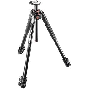 Manfrotto MT190XPRO3 Treppiede Foto, Colonna Posizionabile a 90°, 3 Sezioni in Alluminio, per fotocamere mirrorless, DSLR, coloreNero/Antracite