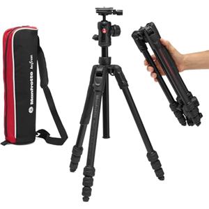 Manfrotto Befree Advanced AS, Treppiede, con Testa a Sfera Compatibile con Arca-Swiss, Twist Lock, Treppiede Compatto e Portatile, in Alluminio, per DSLR, Mirrorless, Accessori Fotocamera