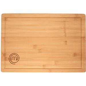 Master Chef MasterChef Tagliere Legno da Cucina, Asse per Pane, Pizza, Aperitivo e altro, Bamboo, con Scanalatura del Succo, 39cm x 27cm x 3cm
