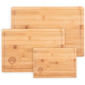 Master Chef MasterChef Taglieri Legno, Set Tagliere Cucina in Bamboo, Grande, Medio y Piccolo, Antibatterico, Accessori Cucina alta Qualita Perfetto per Pane, Salami, Aperitivo e Impastare