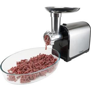 Bestron Tritacarne, 1300 W Max, 2 Dischi in Acciaio Inox, Macinatura Media o Grossa, Per Macinato, Salsicce e Kubbe, Parti Rimovibili, AMG300SS