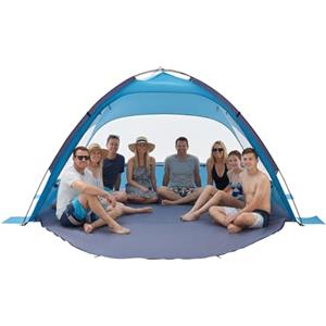 VEVOR Tenda da Spiaggia Parasole per Mare per 8 Persone, Tenda da Sole Portatile con Borsa per il Trasporto e Ancoraggi a Terra, Ombrellone da Spiaggia Leggero per Campeggio, Pesca, Picnic