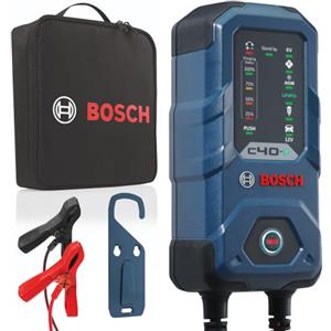 Bosch C40-Li Caricabatterie per Auto, 6 V - 12 V / 5 A