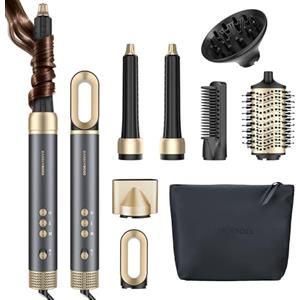 BarberBoss All-in-One Hot Air Styler, Asciugacapelli Professionale Rapido, Anti-Crespo, Styler ad Aria Calda con Tecnologia a Ioni Negativi, Strumento per Styling dei Capelli Alta Velocità, QR-8820