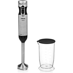 Tristar Frullatore a Immersione a 2 lame MX-4828, 1000 watt, Funzione turbo, Coppa dosatrice da 700 ml, Acciaio inossidabile, Argento