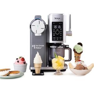 Ninja CREAMi Swirl - Macchina per gelato e servire, sorbetto, frappè, yogurt congelato, programma a basso contenuto calorico e altro, 13 in 1, manico morbido e 2 confezioni di crema Swirl da 453,6 g,