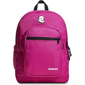 Invicta Jelek Plain Zaino Scuola Media Ragazzo Ragazza, Scuola Superiore, Tinta Unita, Scomparto PC, Tasca Borraccia, fucsia