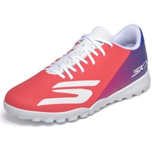 Skechers Uomo SKX_2 Academy Scarpe da Calcio per Turf, White/Blue/Pink, 44.5 EU