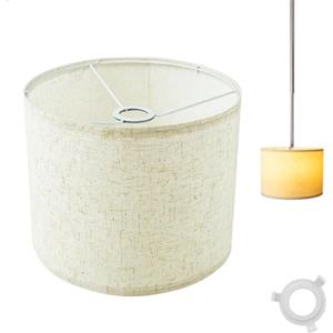 xiruiubao Paralume in Tessuto,Paralume Abat Jour Lampada da Tavolo Lampadario Lampada da Terra,Rimovibile Paralumi E27 E14,Shade per Studio Caffè Camera da Letto Bar,H19 X Ø 26cm Beige
