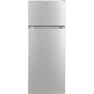 CANDY Frigorifero Doppia Porta a libera installazione, 242 Litri, 41 dB, Silver, Classe E, AxLxP 143x55x55 cm Compatto, Porta Reversibile - CDG1S514ES