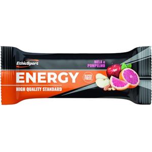 ETHICSPORT Barretta energetica - Barretta da 35 g - Gusto: Mela-Pompelmo - Fornisce energia velocemente e per lungo tempo. Aiuta a contrastare la fame in gara o in allenamento