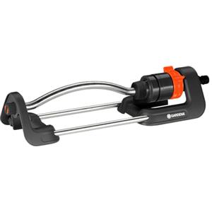 Gardena Irrigatore Oscillante da Giardino Aqua S: per l'Irrigazione di Prati da 90-220 mq, Gittata 7-17 m, Larghezza del Getto Max 13 m, Filtro in Acciaio Rimovibile (18700-20)