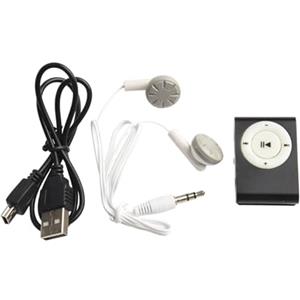 BEAZOOM per Compact per Mini MP3 Player Supporto TF Card, elegante dispositivo musicale in metallo con clip, cuffie e cavo audio portatile (nero)