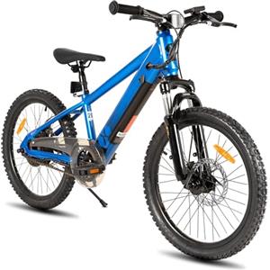 JOYSTAR Bicicletta elettrica da 20 pollici per bambini e ragazzi dai 7 anni in su con motore brushless da 250 W, mountain bike elettrica da 15 miglia a 15 MPH con batteria rimovibile,multiple color