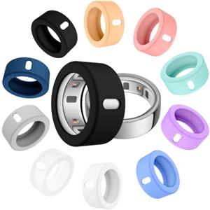 TiMOVO 10 Pezzi Coprianelli in Silicone Compatibile con Oura Ring Gen 4/3 | Custodia Protettiva per Anello Smart Oura Ring Gen 4 per Uomo e Donna, taglia S, adatta alle misure 6/7/8/9/10