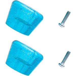 Didiseaon Roller Skates Stops Braking Block, Blu Trasparente, PU・Metallo, Leggero, Doppio Blocco, per Pattini a Rotelle a Ruote e Allenamento Sicurezza