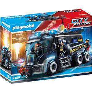 PLAYMOBIL City Action 9360 Camion SWAT con effetti sonori e luminosi, età 5+