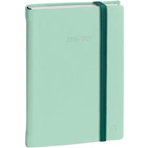 Quo Vadis 1282315Q Diario Scolastico EUROTEXTAGENDA Multilingua Anno 2026-2027 Colore verde chiaro F.to 12x17cm Giornaliera 12 Mesi Agosto-Luglio Carta Bianca Copertina Rigida Silk con Elastico