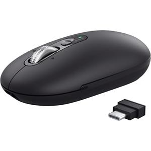 Trust Seron Mouse Wireless con Rotellina Ultra Rapida e Scorrimento Orizzontale, Bluetooth + 2.4GHz, 85% Plastica Riciclata, Pulsanti Silenziosi, Mouse Bluetooth Multi-Dispositivo per PC Mac, Nero