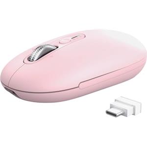 Trust Seron Mouse Wireless con Rotellina Ultra Rapida, Rosa