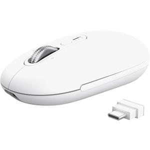 Trust Seron Mouse Wireless con Rotellina Ultra Rapida, Bianco