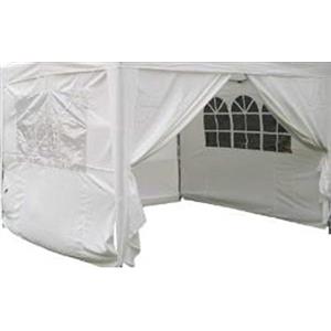 MilaniHome Set Pareti Laterali Bianche per Gazebo 3 X 4,5