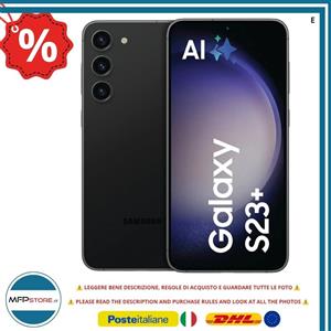 Samsung Smartphone Samsung Galaxy S23+ 5G 512GB Nero 8GB RAM - TELEFONO SIGILLATO