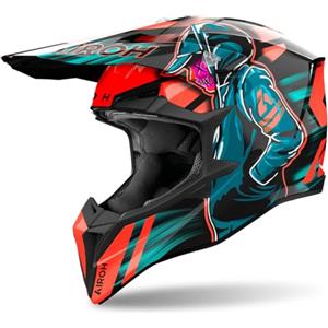 Airoh CASCO AIROH OFFROAD WRAAAP CYBER ORANGE GLOSS XL