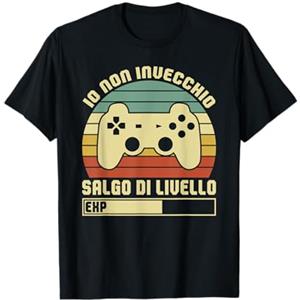 Videogiocatori Gamer Regali Divertenti Gaming Gioco Video Controller Giocatore Salgo di Livello Maglietta
