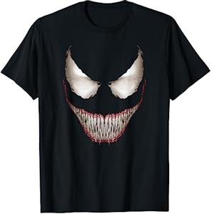 Marvel Venom Big Face Grin Halloween Costume Maglietta