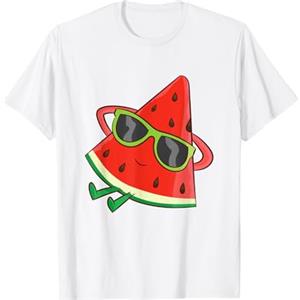 Divertenti regali di anguria Occhiali da sole al melone su anguria Maglietta