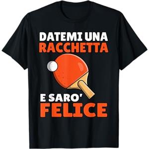 Magliette da Padel e non solo Set Tavolo e Racchette da Ping Pong - Grafica Divertente Art Maglietta