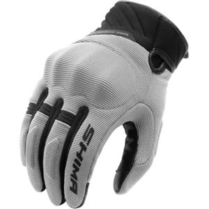 SHIMA SONIC Guanti Moto Estivi Uomo Tessile Pelle Corto Ventilato Omologati Guanto per Motocicletta Ventilata Touchscreen Motocross Protettore Rinforzato Abbigliamento Città (Uomini, Grigio, M)