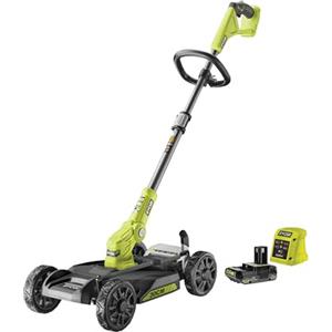 Ryobi RY18LMC30A-120 Tagliaerba 3-in-1 Senza Fili a Batteria 18V ONE+ con Batteria 2.0Ah e Caricabatterie Inclusi, Larghezza di Taglio 30 cm, Base Rimovibile per Uso come Tagliabordi
