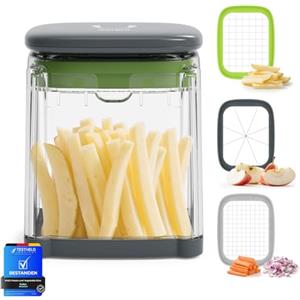 Ibergrif M523 Taglia Patate, Tagliapatate 3 in 1 Manuale