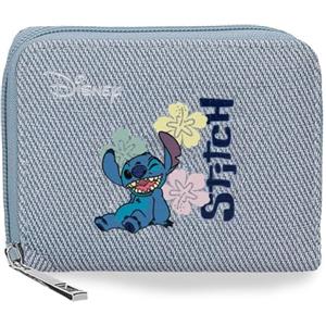 Disney Joumma Disney Tiki Stitch Portafoglio with Denim Borsellino 12x9x2.5 cm PU e Poliestere
